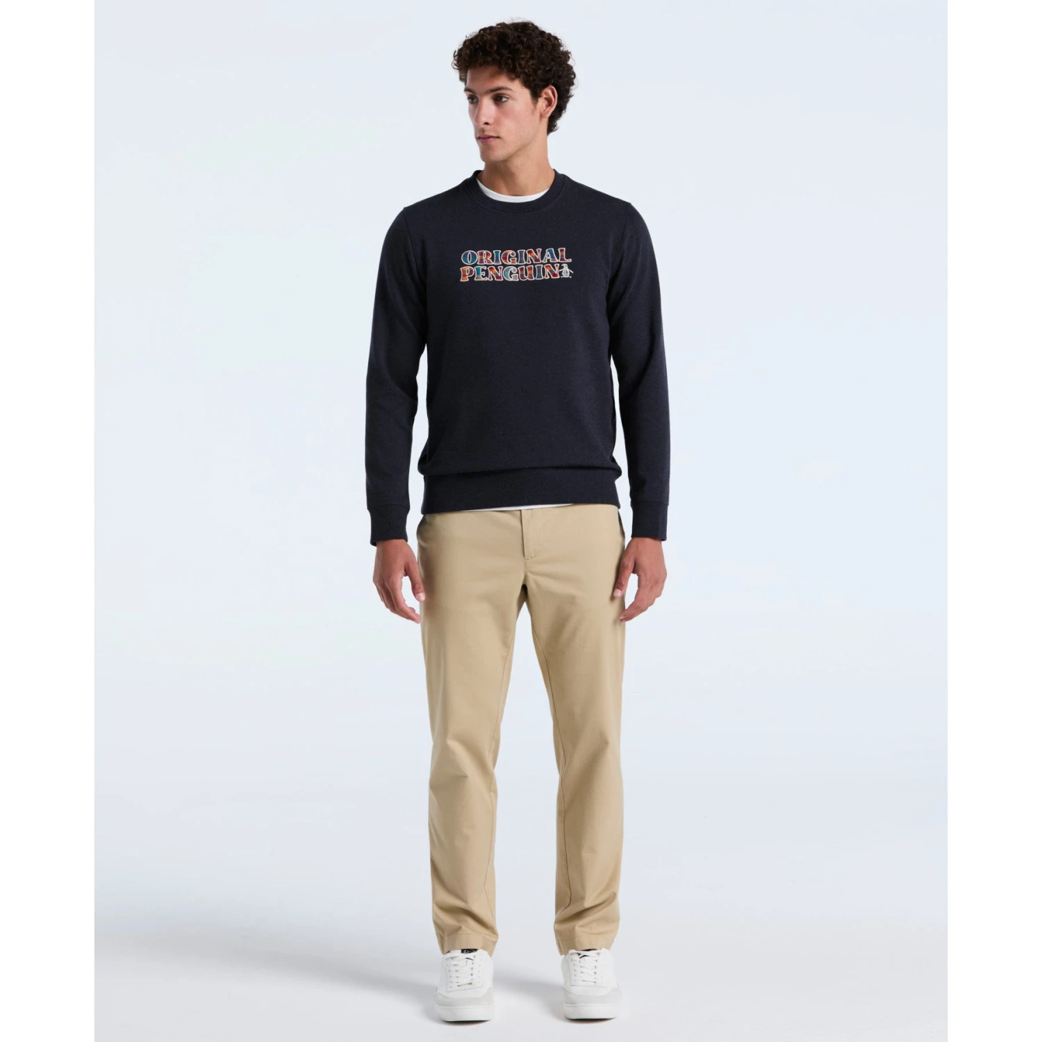 Original Penguin Plaid Logo Graphic Sweatshirt In Sapphire Heather(Plaid Logo Graphic Sweatshirt Blue Opkf2560gp 478) 4 Original Penguin Plaid Logo Graphic Sweatshirt In Sapphire Heather(Plaid Logo Graphic Sweatshirt Blue Opkf2560gp 478) - Image 4