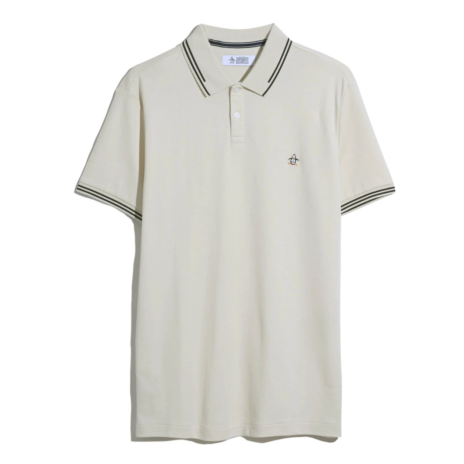Original Penguin Icons Tipped Polo Shirt In Birch(Organic Cotton Tv Pete Short Sleeve Polo Shirt Beige Opkf3808gp 252) 5 Original Penguin Icons Tipped Polo Shirt In Birch(Organic Cotton Tv Pete Short Sleeve Polo Shirt Beige Opkf3808gp 252) - Image 5