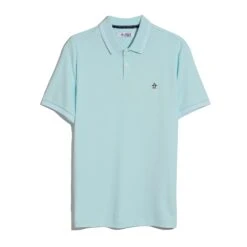 Original Penguin Icons Tipped Polo Shirt In Spa Retreat(Icons Tipped Polo Shirt Blue Opkf3808gp 477) -Original Penguin Outlet OPKF3808 477 4