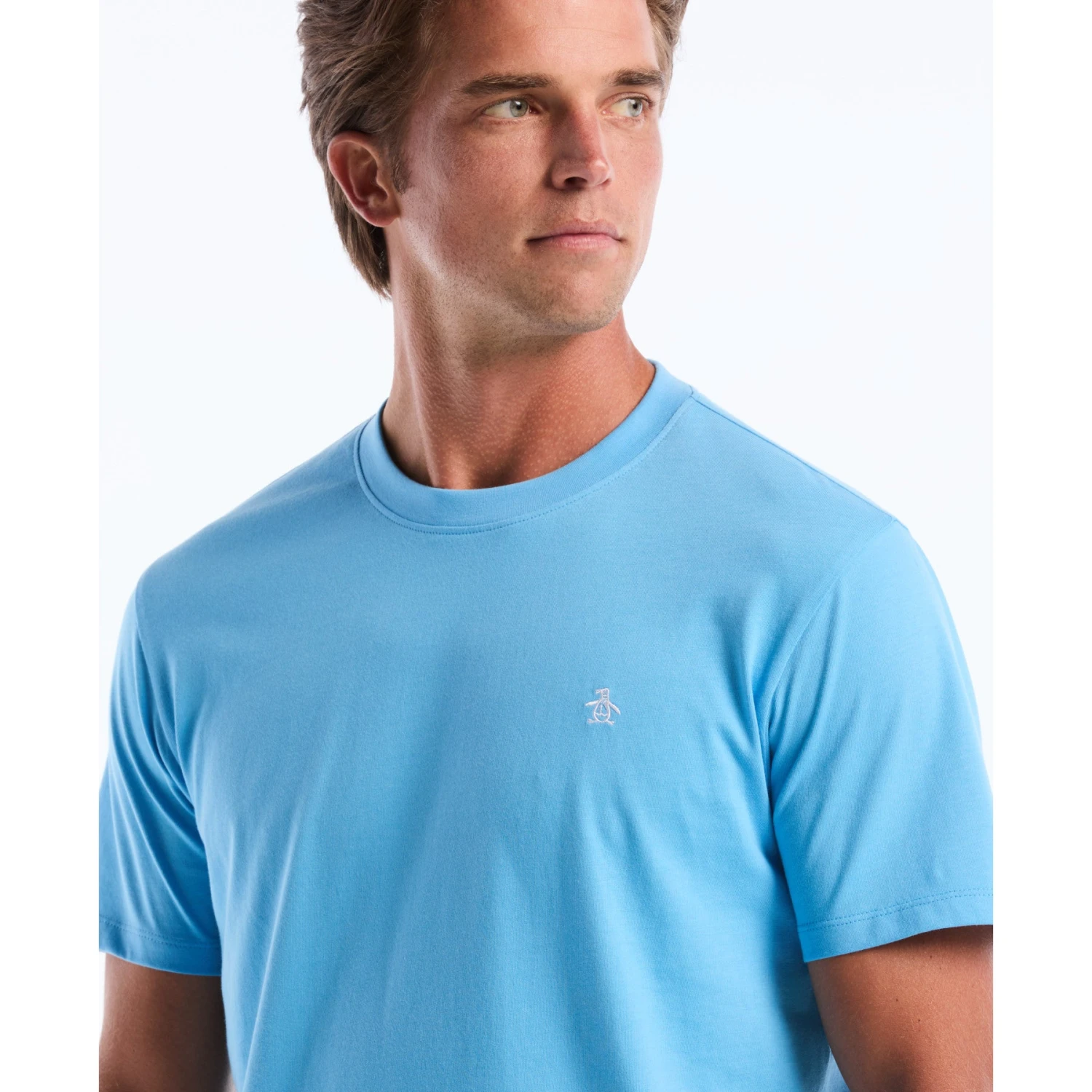 Original Penguin Pin Point Embroidered Logo T-Shirt In Bonnie Blue(Pin Point Embroidered Logo T Shirt Blue Opkf5903gp 456) 3 Original Penguin Pin Point Embroidered Logo T-Shirt In Bonnie Blue(Pin Point Embroidered Logo T Shirt Blue Opkf5903gp 456) - Image 3