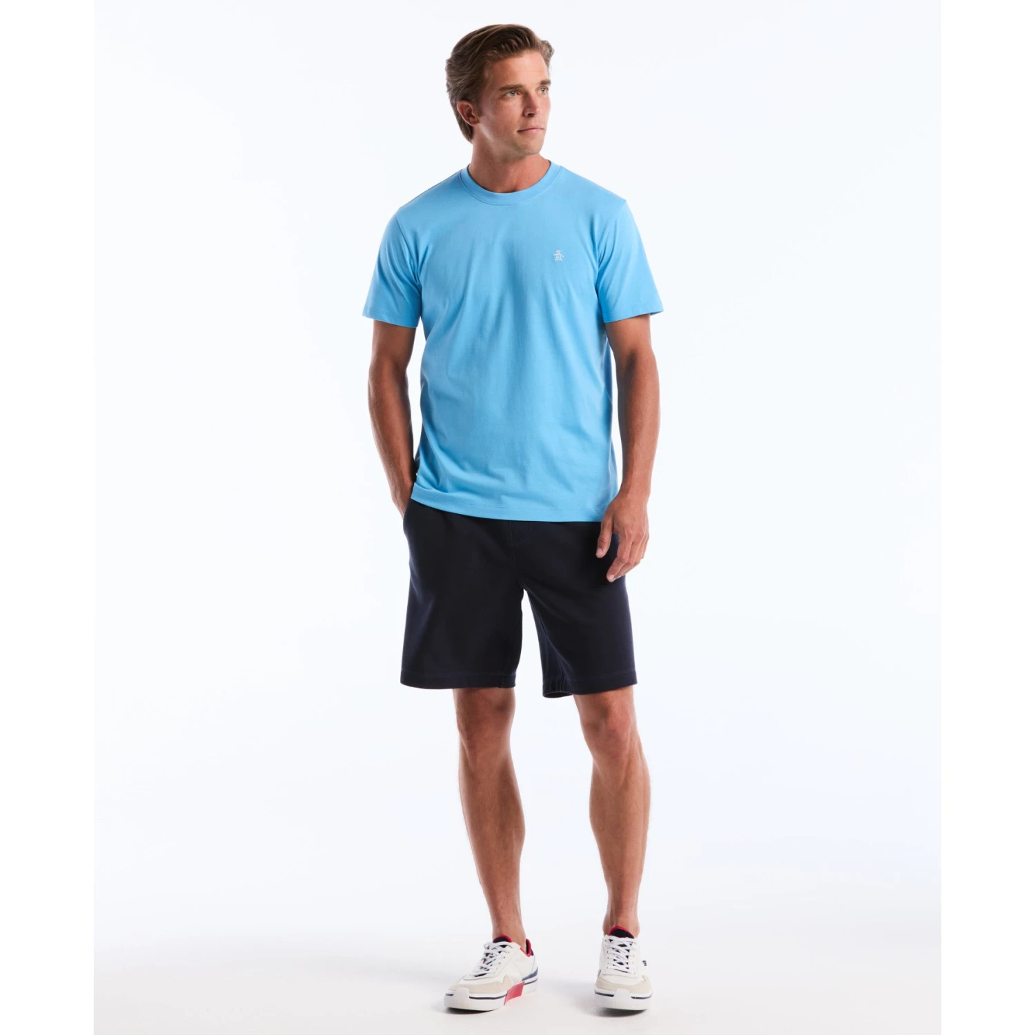 Original Penguin Pin Point Embroidered Logo T-Shirt In Bonnie Blue(Pin Point Embroidered Logo T Shirt Blue Opkf5903gp 456) 4 Original Penguin Pin Point Embroidered Logo T-Shirt In Bonnie Blue(Pin Point Embroidered Logo T Shirt Blue Opkf5903gp 456) - Image 4