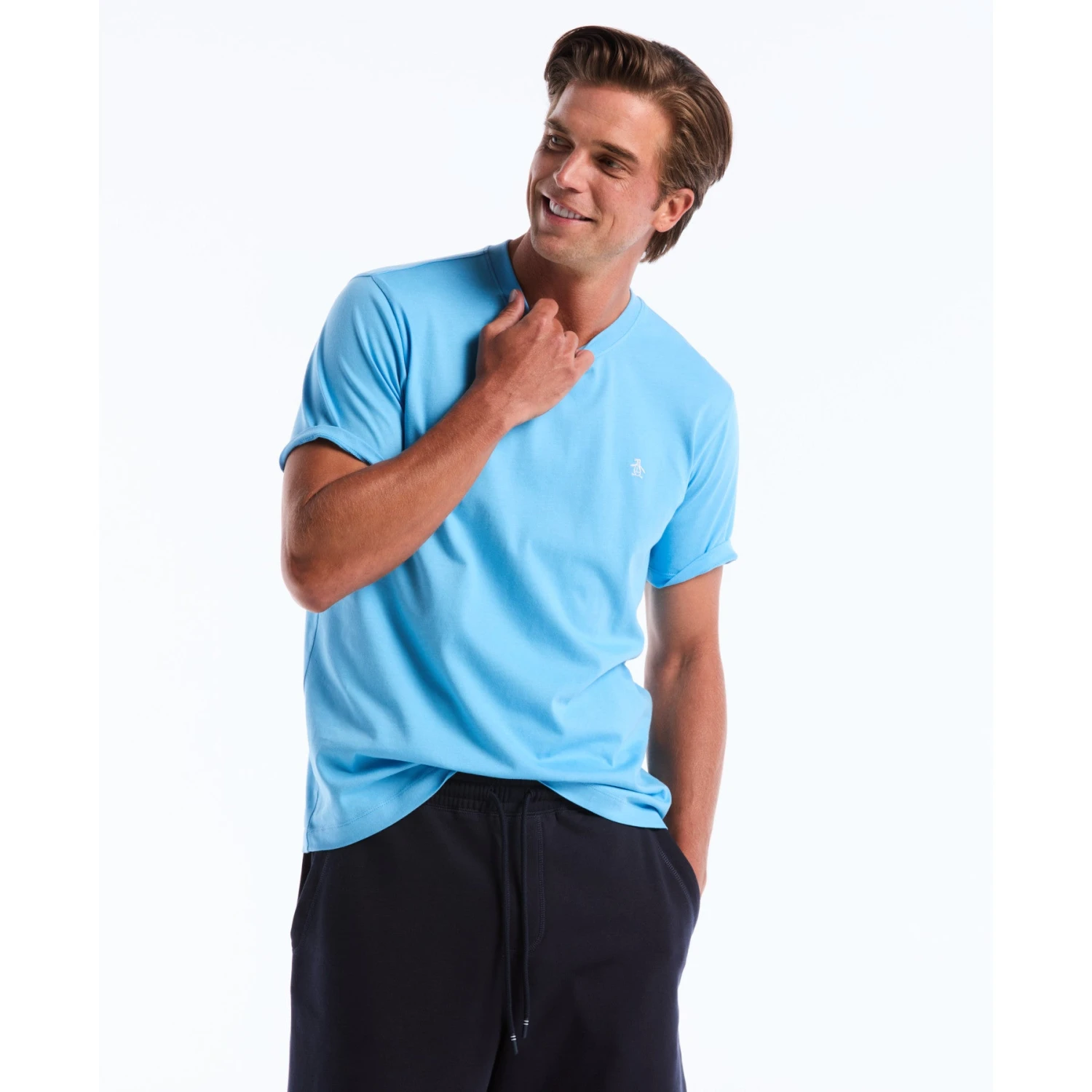 Original Penguin Pin Point Embroidered Logo T-Shirt In Bonnie Blue(Pin Point Embroidered Logo T Shirt Blue Opkf5903gp 456) 5 Original Penguin Pin Point Embroidered Logo T-Shirt In Bonnie Blue(Pin Point Embroidered Logo T Shirt Blue Opkf5903gp 456) - Image 5