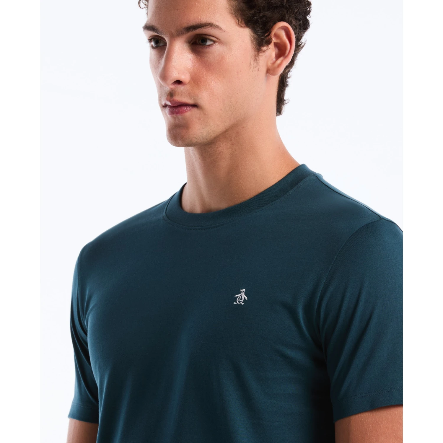Original Penguin Pin Point Embroidered Logo T-Shirt In Reflecting Pond(Pin Point Embroidered Logo T Shirt Green Opkf5903gp 470) 3 Original Penguin Pin Point Embroidered Logo T-Shirt In Reflecting Pond(Pin Point Embroidered Logo T Shirt Green Opkf5903gp 470) - Image 3