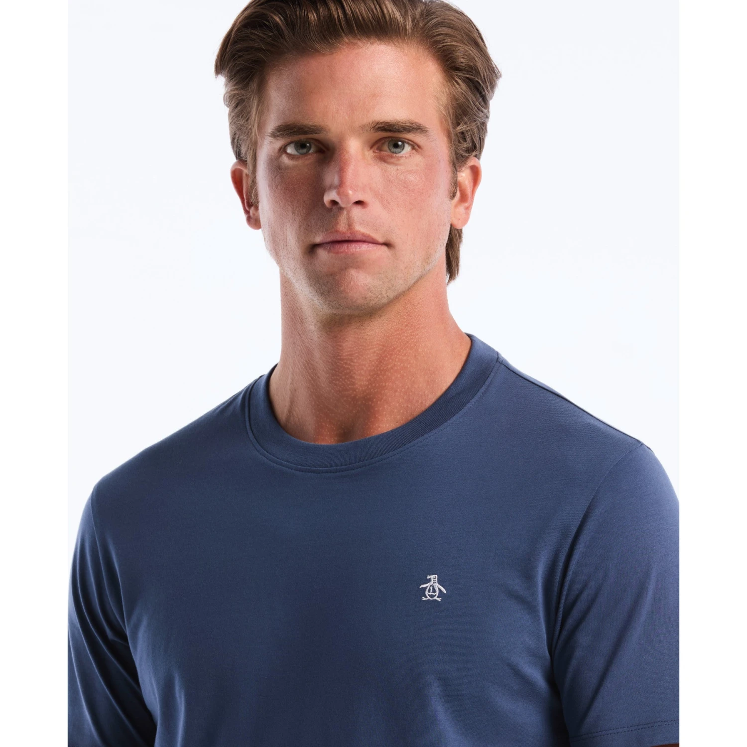Original Penguin Pin Point Embroidered Logo T-Shirt In Sargasso Sea(Pin Point Embroidered Logo T Shirt Blue Opkf5903gp 485) 3 Original Penguin Pin Point Embroidered Logo T-Shirt In Sargasso Sea(Pin Point Embroidered Logo T Shirt Blue Opkf5903gp 485) - Image 3