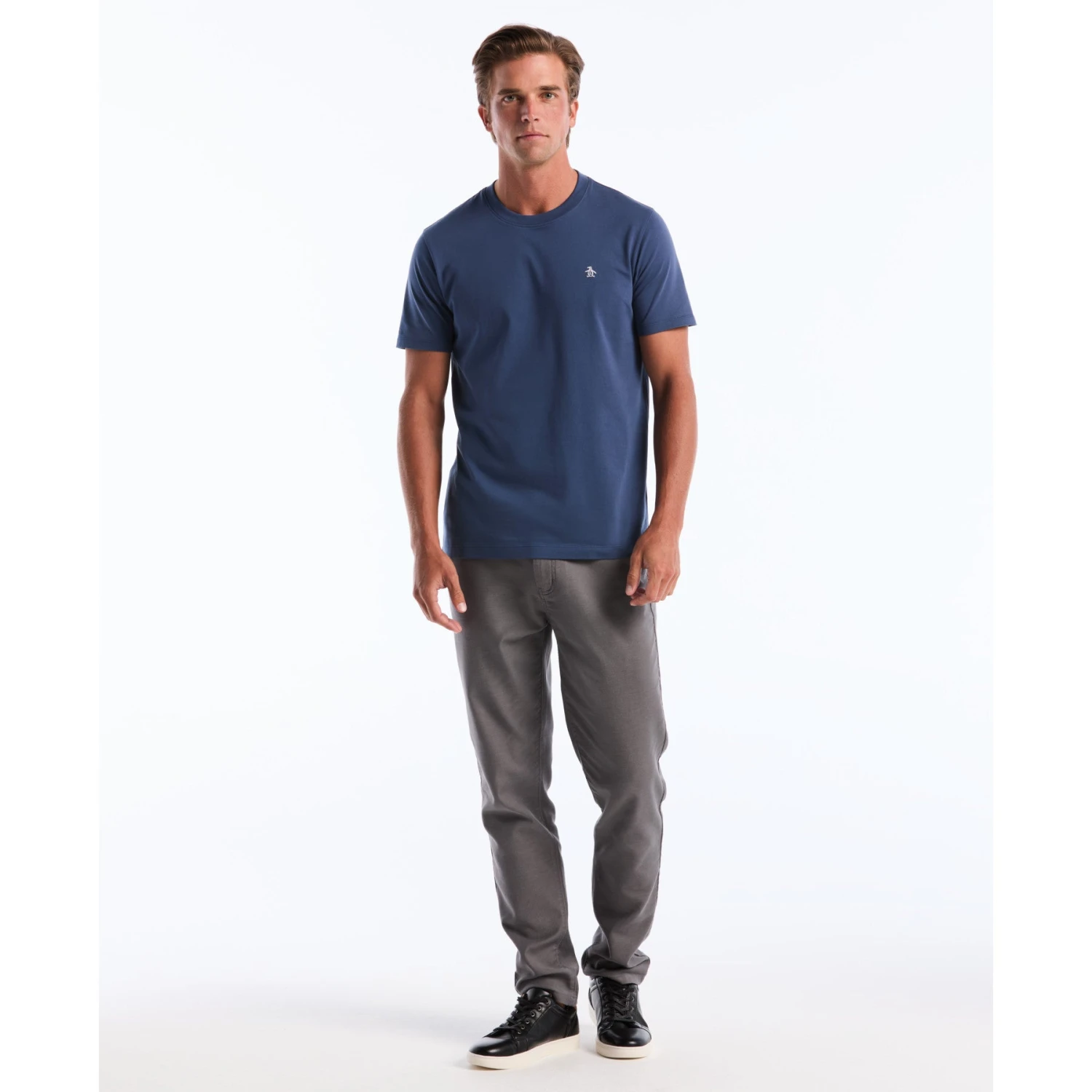 Original Penguin Pin Point Embroidered Logo T-Shirt In Sargasso Sea(Pin Point Embroidered Logo T Shirt Blue Opkf5903gp 485) 4 Original Penguin Pin Point Embroidered Logo T-Shirt In Sargasso Sea(Pin Point Embroidered Logo T Shirt Blue Opkf5903gp 485) - Image 4