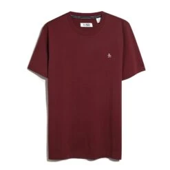 Original Penguin Pin Point Embroidered Logo T-Shirt In Cabernet(Pin Point Embroidered Logo T Shirt Red Opkf5903gp 605) 13 Original Penguin Pin Point Embroidered Logo T-Shirt In Cabernet(Pin Point Embroidered Logo T Shirt Red Opkf5903gp 605) -Original Penguin Outlet OPKF5903 605 alt6