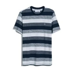 Original Penguin Pique Jaquard Stripe T-Shirt In Dark Sapphire(Pique Jaquard Stripe T Shirt Blue Opkm2501gp 413) -Original Penguin Outlet OPKM2501 413 4