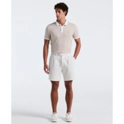 Original Penguin Allover Mini Jaquard Polo Shirt In Birch(Allover Mini Jaquard Polo Shirt Beige Opkm2522gp 252) -Original Penguin Outlet OPKM2522 252 alt3