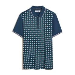 Original Penguin Jaquard Front 1/4 Zip Polo Shirt In Sargasso Sea(Jaquard Front 14 Zip Polo Shirt Blue Opkm2523gp 485) -Original Penguin Outlet OPKM2523 485 4