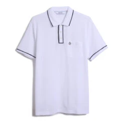 Original Penguin Icons Bentley Mesh Polo Shirt In Bright White(Organic Cotton Bentley Mesh Polo White Opkm3500gp 118) 7 Original Penguin Icons Bentley Mesh Polo Shirt In Bright White(Organic Cotton Bentley Mesh Polo White Opkm3500gp 118) -Original Penguin Outlet OPKM3500 118