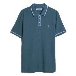 Original Penguin Icons Bentley Mesh Polo Shirt In Copen Blue(Organic Cotton Bentley Mesh Short Sleeve Polo Shirt Blue Opkm3500gp 443) -Original Penguin Outlet OPKM3500 443