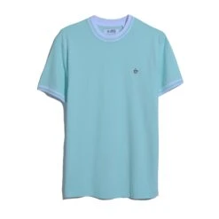 Original Penguin Icons Pique T-Shirt In Blue Tint(Organic Cotton Pique T Shirt Blue Opkm3503gp 459) -Original Penguin Outlet OPKM3503 459