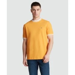 Original Penguin Icons Pique T-Shirt In Butterscotch(Icons Pique T Shirt Yellow Opkm3503gp 752)
