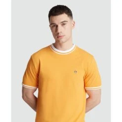 Original Penguin Icons Pique T-Shirt In Butterscotch(Icons Pique T Shirt Yellow Opkm3503gp 752) -Original Penguin Outlet OPKM3503 752 alt2