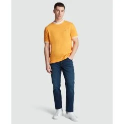 Original Penguin Icons Pique T-Shirt In Butterscotch(Icons Pique T Shirt Yellow Opkm3503gp 752) -Original Penguin Outlet OPKM3503 752 alt3