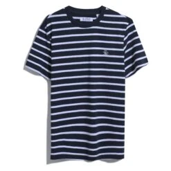 Original Penguin Breton Striped T-Shirt In Dark Sapphire(Sticker Pete Breton T Shirt Blue Opks3720gp 413) 7 Original Penguin Breton Striped T-Shirt In Dark Sapphire(Sticker Pete Breton T Shirt Blue Opks3720gp 413) -Original Penguin Outlet OPKS3720 413
