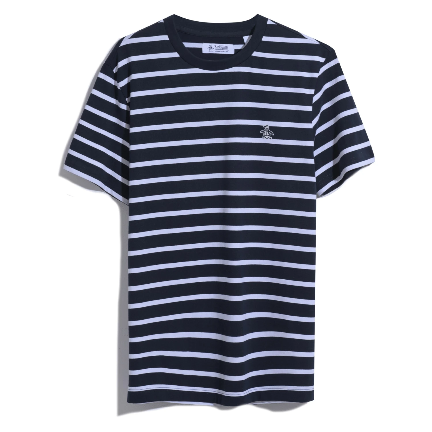 Original Penguin Breton Striped T-Shirt In Dark Sapphire(Sticker Pete Breton T Shirt Blue Opks3720gp 413) 4 Original Penguin Breton Striped T-Shirt In Dark Sapphire(Sticker Pete Breton T Shirt Blue Opks3720gp 413) - Image 4