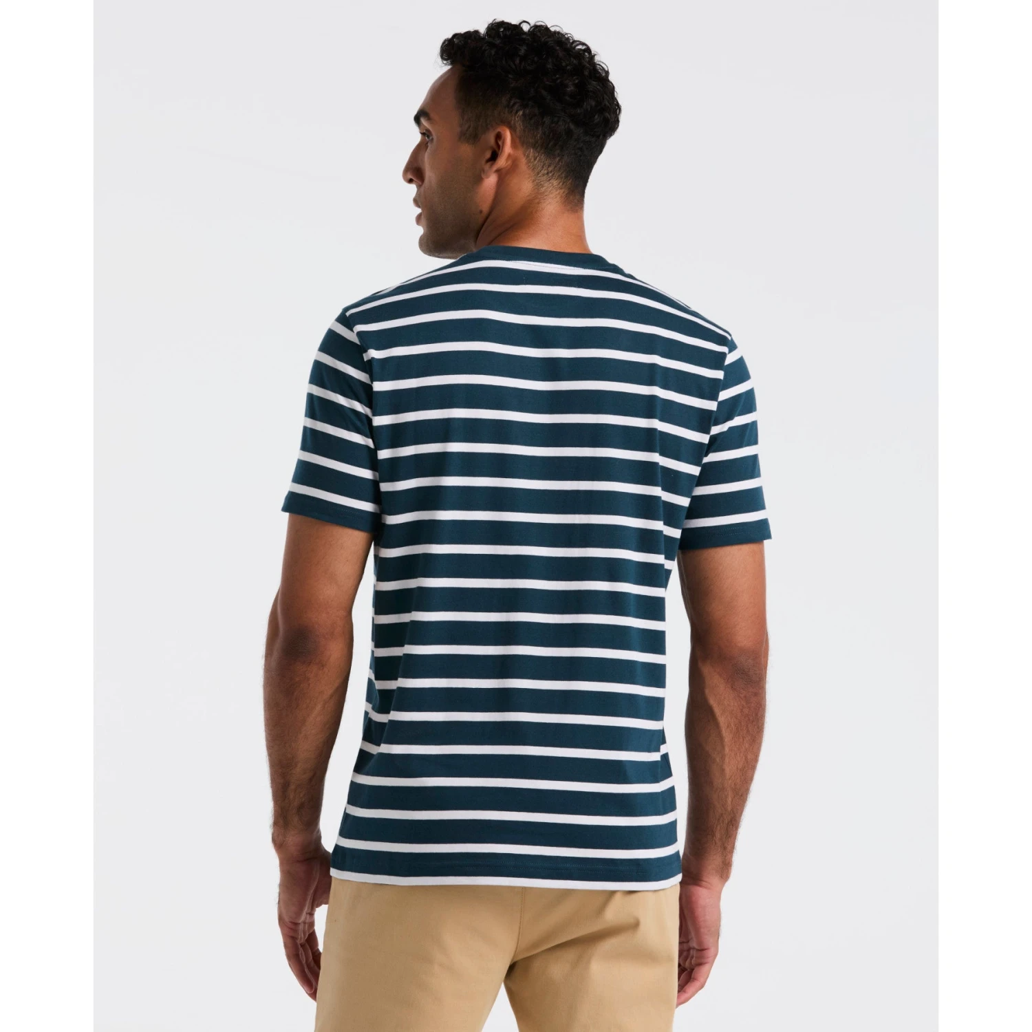 Original Penguin Breton Striped T-Shirt In Reflecting Pond(Breton Striped T Shirt Blue Opks3720gp 470) 2 Original Penguin Breton Striped T-Shirt In Reflecting Pond(Breton Striped T Shirt Blue Opks3720gp 470) - Image 2