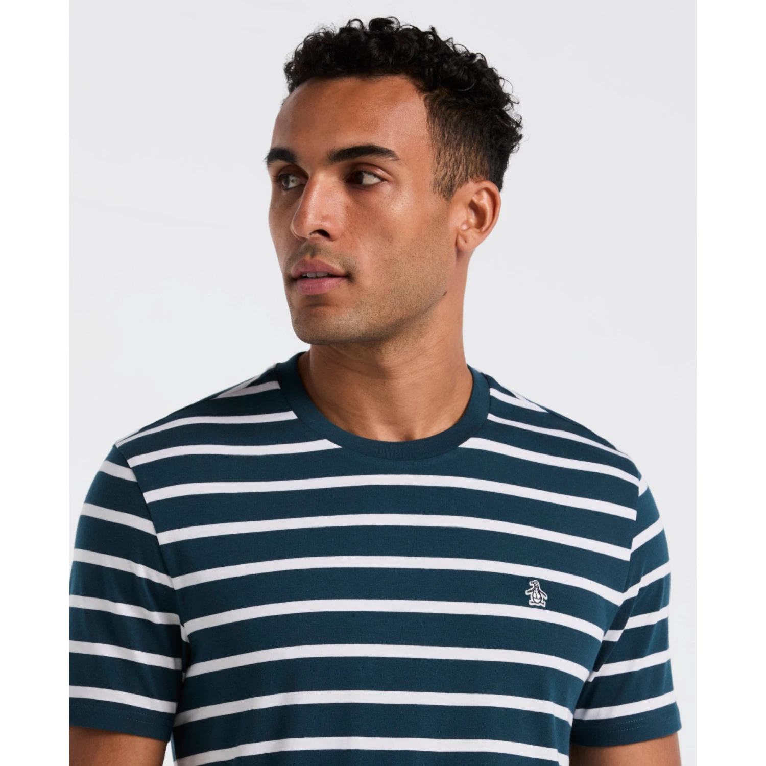 Original Penguin Breton Striped T-Shirt In Reflecting Pond(Breton Striped T Shirt Blue Opks3720gp 470) 3 Original Penguin Breton Striped T-Shirt In Reflecting Pond(Breton Striped T Shirt Blue Opks3720gp 470) - Image 3