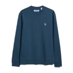 Original Penguin Sticker Pete Fleece Crew Neck Sweatshirt In Blue Wing Teal(Sticker Pete Fleece Crew Neck Sweatshirt Blue Opks5712gp 415) 5 Original Penguin Sticker Pete Fleece Crew Neck Sweatshirt In Blue Wing Teal(Sticker Pete Fleece Crew Neck Sweatshirt Blue Opks5712gp 415) -Original Penguin Outlet OPKS5712 415