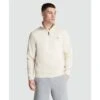 Original Penguin Fleece Quarter Zip Sweatshirt In Birch(Long Sleeve Fleece Quarter Zip Jumper Beige Opks5713gp 252)