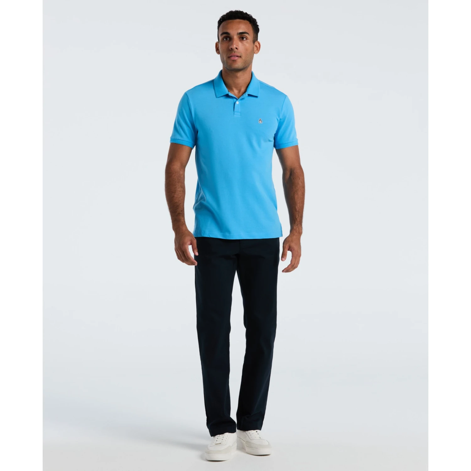 Original Penguin Daddy Pique Polo Shirt In Bonnie Blue(Daddy Pique Polo Shirt Blue Opksb015gp 456) 4 Original Penguin Daddy Pique Polo Shirt In Bonnie Blue(Daddy Pique Polo Shirt Blue Opksb015gp 456) - Image 4