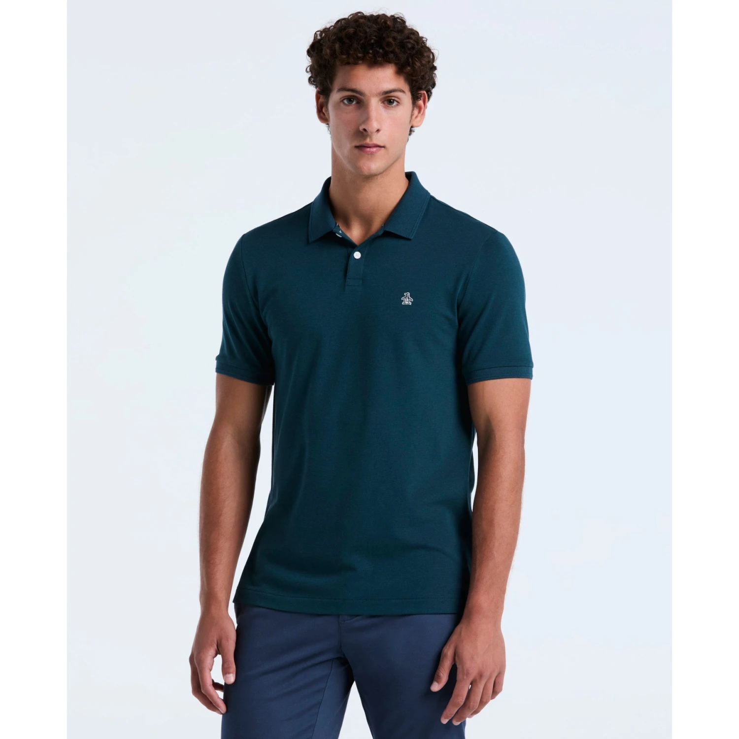 Original Penguin Daddy Pique Polo Shirt In Reflecting Pond(Daddy Pique Polo Shirt Blue Opksb015gp 470) 1 Original Penguin Daddy Pique Polo Shirt In Reflecting Pond(Daddy Pique Polo Shirt Blue Opksb015gp 470)