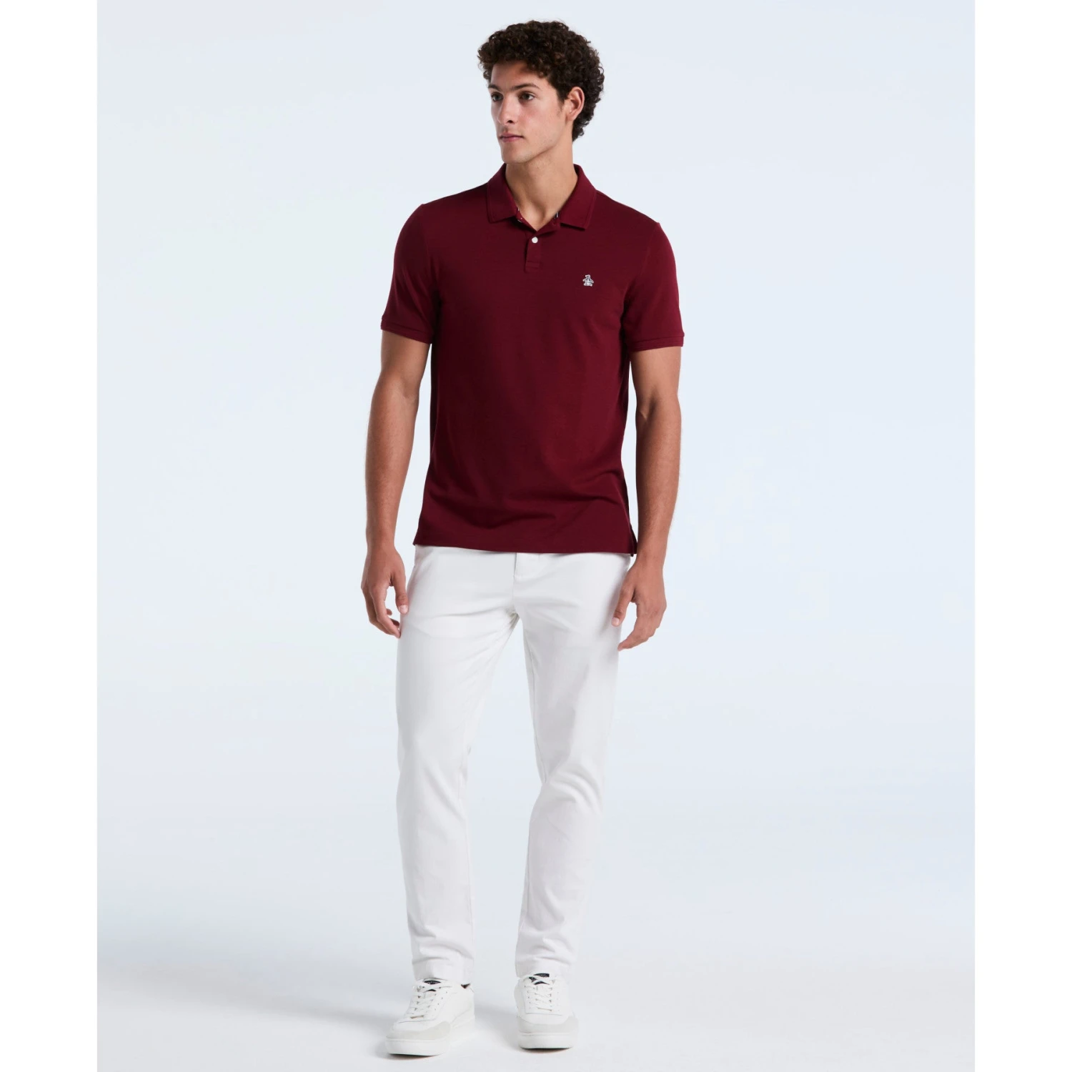 Original Penguin Daddy Pique Polo Shirt In Cabernet(Daddy Pique Polo Shirt Red Opksb015gp 605) 4 Original Penguin Daddy Pique Polo Shirt In Cabernet(Daddy Pique Polo Shirt Red Opksb015gp 605) - Image 4