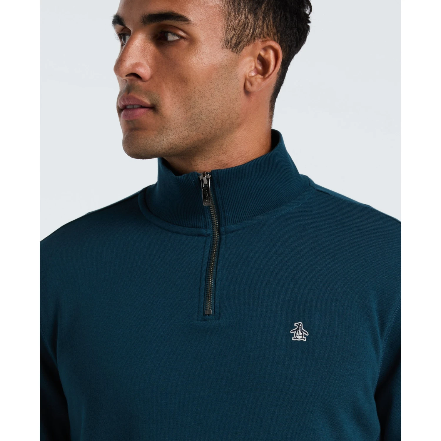 Original Penguin Sticker Pete Quarter Zip Sweatshirt In Reflecting Pond(Sticker Pete Quarter Zip Sweatshirt Blue Opksb044gp 470) 3 Original Penguin Sticker Pete Quarter Zip Sweatshirt In Reflecting Pond(Sticker Pete Quarter Zip Sweatshirt Blue Opksb044gp 470) - Image 3