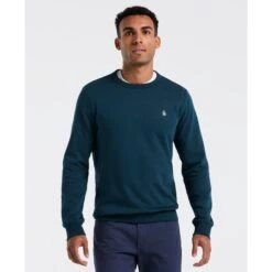 Original Penguin Sticker Pete Sweatshirt In Reflecting Pond(Sticker Pete Sweatshirt Blue Opksb404gp 470)