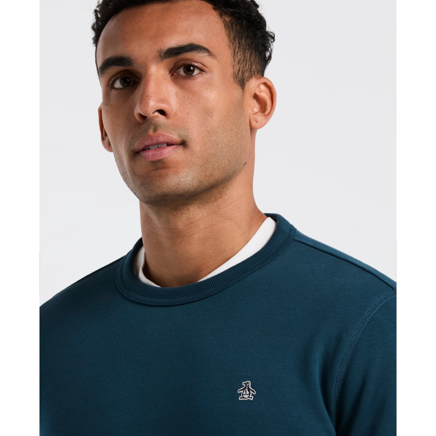 Original Penguin Sticker Pete Sweatshirt In Reflecting Pond(Sticker Pete Sweatshirt Blue Opksb404gp 470) 3 Original Penguin Sticker Pete Sweatshirt In Reflecting Pond(Sticker Pete Sweatshirt Blue Opksb404gp 470) - Image 3