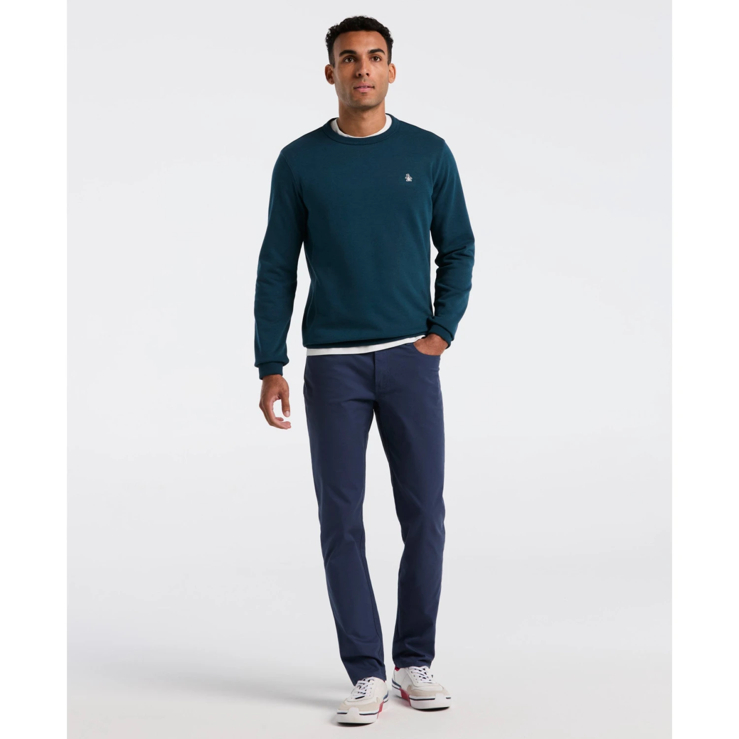 Original Penguin Sticker Pete Sweatshirt In Reflecting Pond(Sticker Pete Sweatshirt Blue Opksb404gp 470) 4 Original Penguin Sticker Pete Sweatshirt In Reflecting Pond(Sticker Pete Sweatshirt Blue Opksb404gp 470) - Image 4