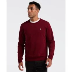 Original Penguin Sticker Pete Sweatshirt In Cabernet(Sticker Pete Sweatshirt Red Opksb404gp 605)