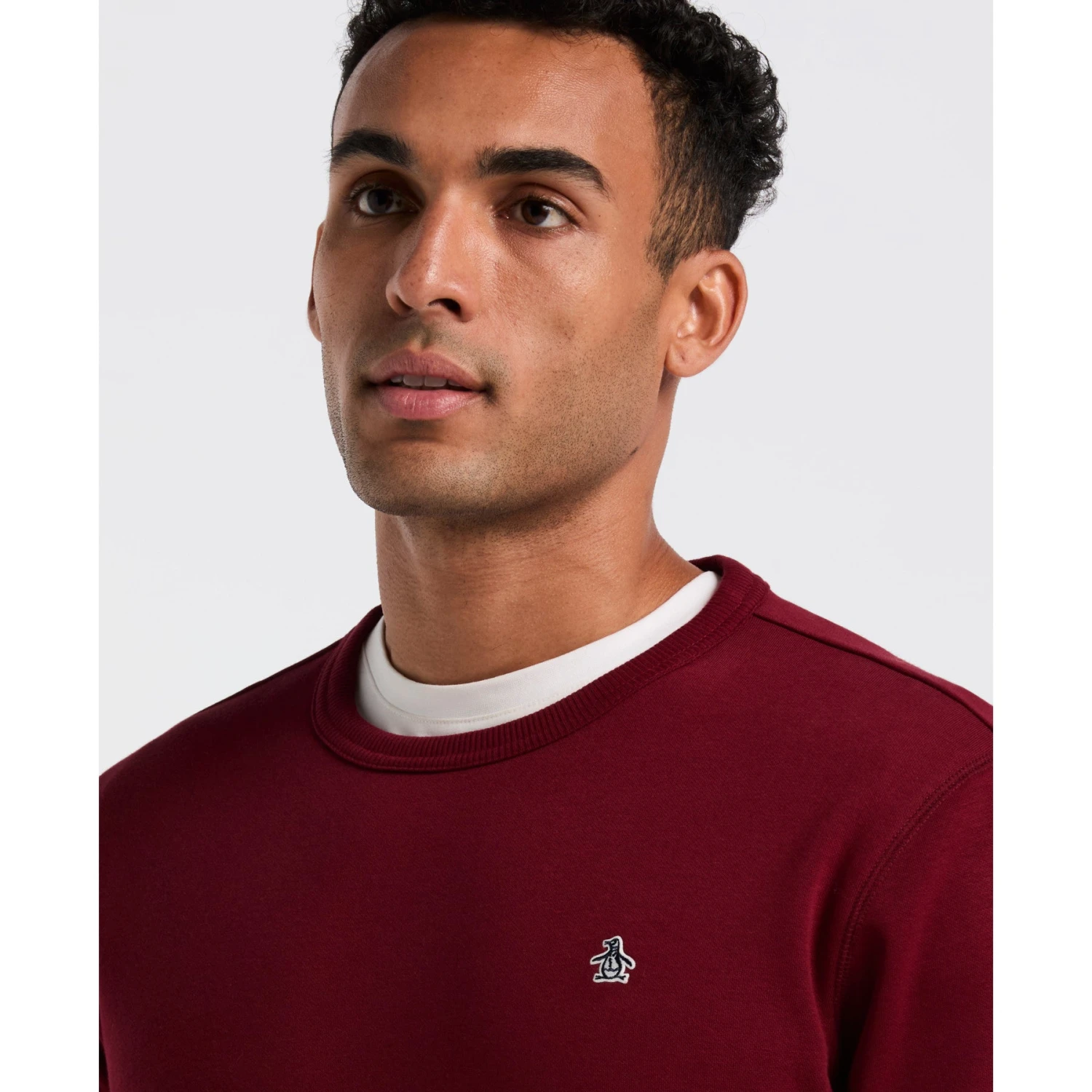 Original Penguin Sticker Pete Sweatshirt In Cabernet(Sticker Pete Sweatshirt Red Opksb404gp 605) 3 Original Penguin Sticker Pete Sweatshirt In Cabernet(Sticker Pete Sweatshirt Red Opksb404gp 605) - Image 3