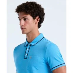 Original Penguin Earl Pique Polo Shirt In Bonnie Blue(Earl Pique Polo Shirt Blue Opksb690gp 456) 7 Original Penguin Earl Pique Polo Shirt In Bonnie Blue(Earl Pique Polo Shirt Blue Opksb690gp 456) -Original Penguin Outlet OPKSB690 456 alt2