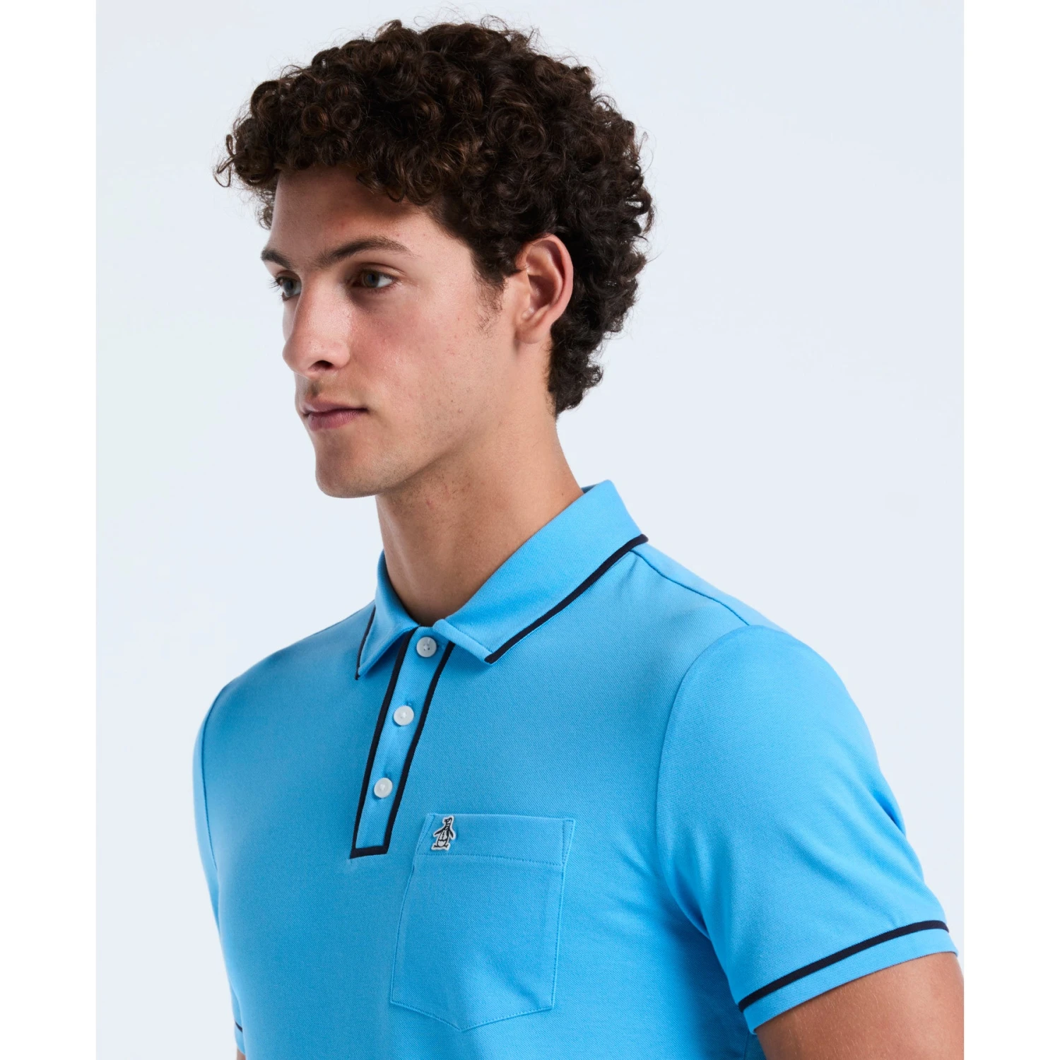 Original Penguin Earl Pique Polo Shirt In Bonnie Blue(Earl Pique Polo Shirt Blue Opksb690gp 456) 3 Original Penguin Earl Pique Polo Shirt In Bonnie Blue(Earl Pique Polo Shirt Blue Opksb690gp 456) - Image 3