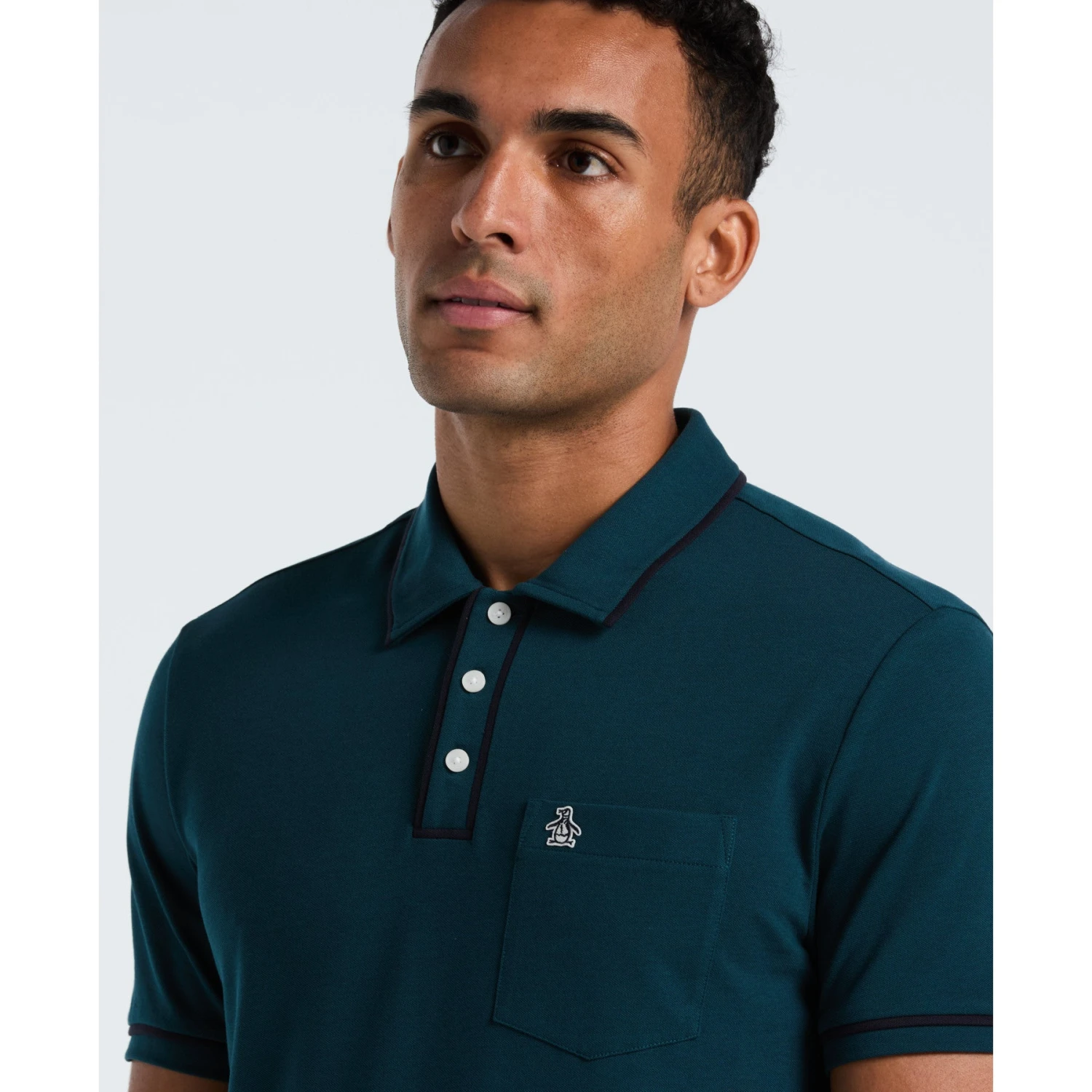 Original Penguin Earl Pique Polo Shirt In Reflecting Pond(Earl Pique Polo Shirt Blue Opksb690gp 470) 3 Original Penguin Earl Pique Polo Shirt In Reflecting Pond(Earl Pique Polo Shirt Blue Opksb690gp 470) - Image 3