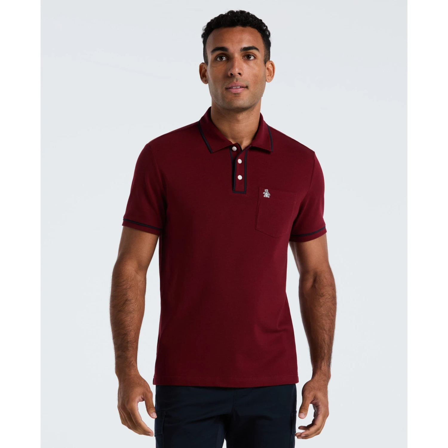 Original Penguin Earl Pique Polo Shirt In Cabernet(Earl Pique Polo Shirt Red Opksb690gp 605) 1 Original Penguin Earl Pique Polo Shirt In Cabernet(Earl Pique Polo Shirt Red Opksb690gp 605)