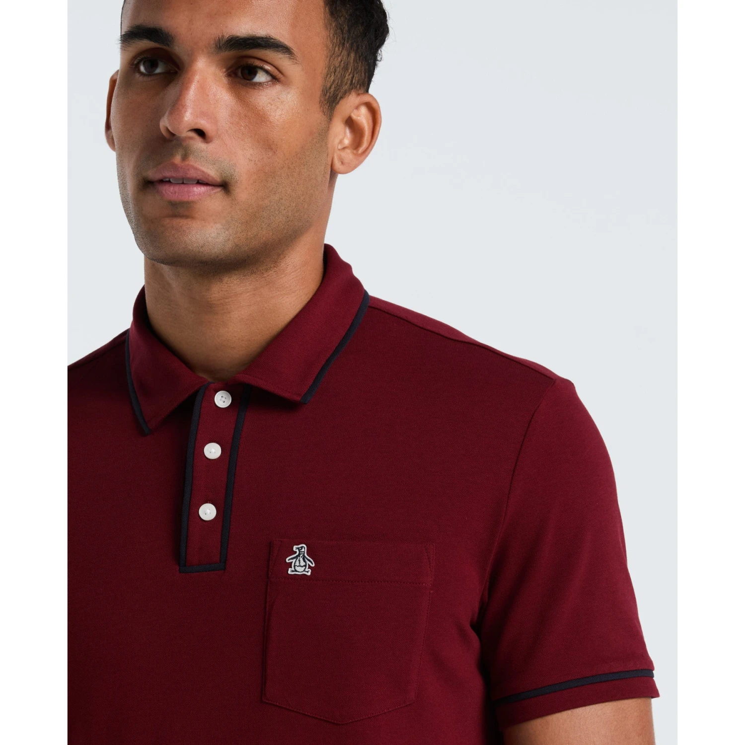 Original Penguin Earl Pique Polo Shirt In Cabernet(Earl Pique Polo Shirt Red Opksb690gp 605) 3 Original Penguin Earl Pique Polo Shirt In Cabernet(Earl Pique Polo Shirt Red Opksb690gp 605) - Image 3