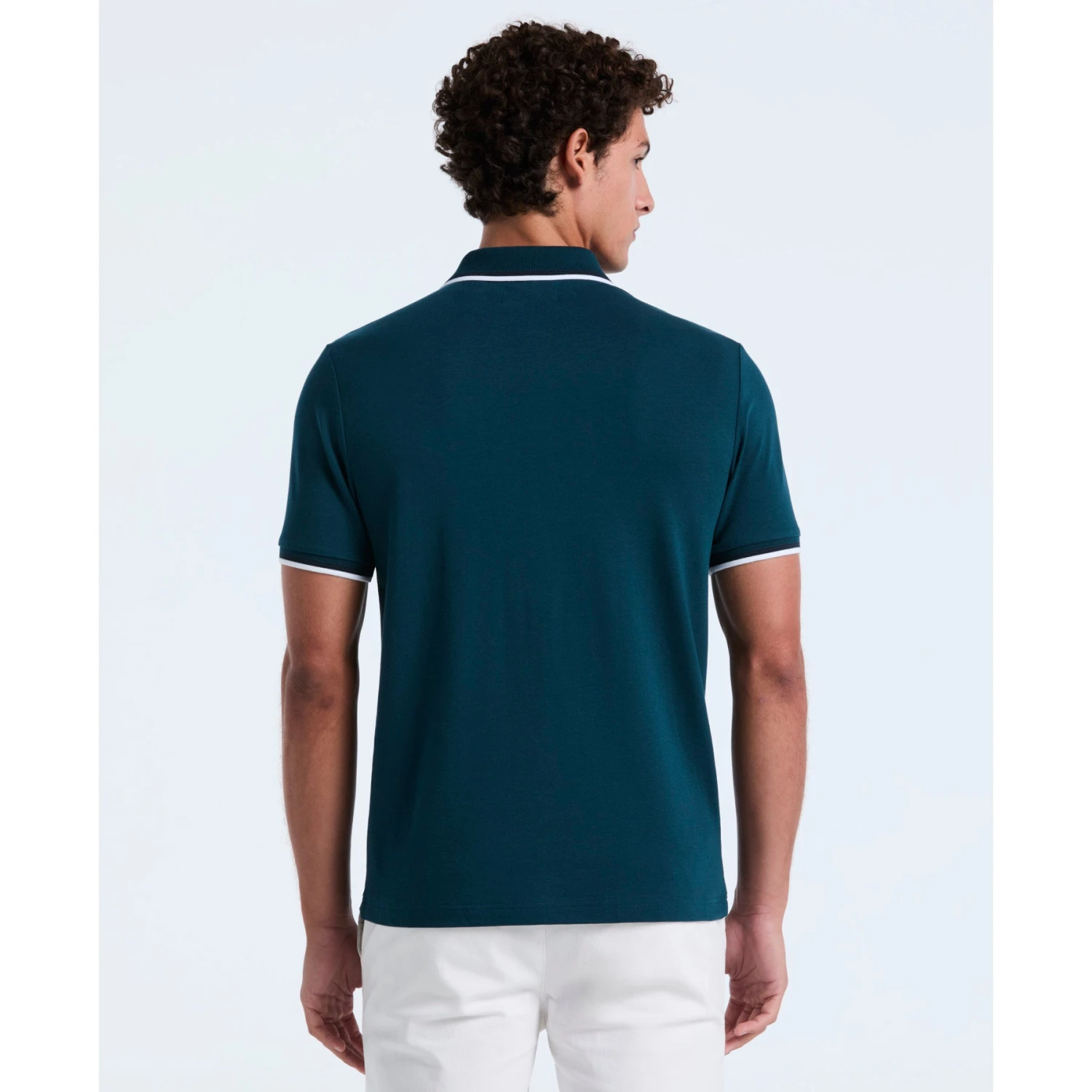 Original Penguin Pique Sticker Pete Tipped Polo Shirt In Reflecting Pond(Pique Sticker Pete Tipped Polo Shirt Blue Opksb720gp 470) 2 Original Penguin Pique Sticker Pete Tipped Polo Shirt In Reflecting Pond(Pique Sticker Pete Tipped Polo Shirt Blue Opksb720gp 470) - Image 2