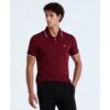 Original Penguin Pique Sticker Pete Tipped Polo Shirt In Cabernet(Pique Sticker Pete Tipped Polo Shirt Red Opksb720gp 605)