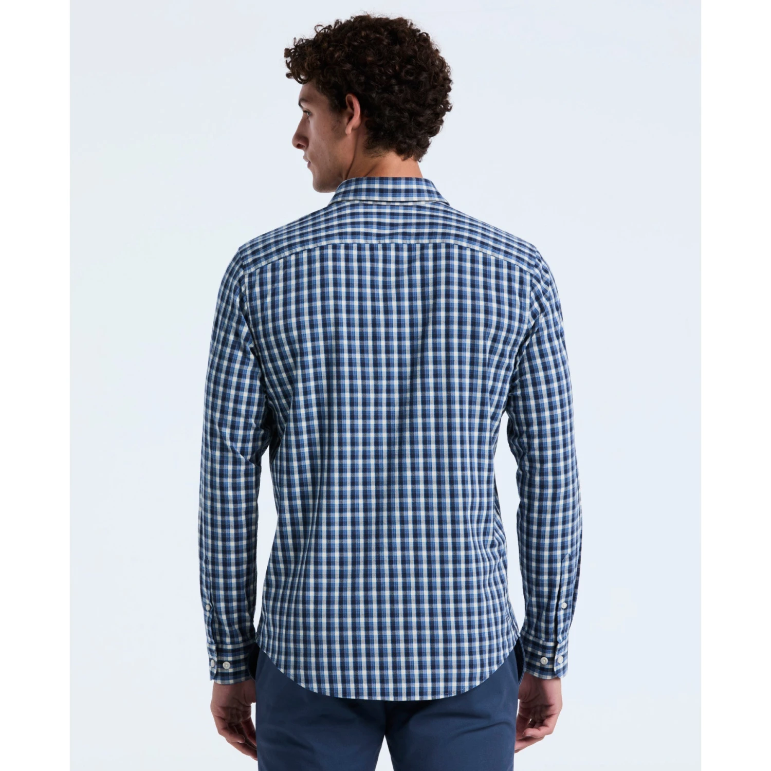 Original Penguin Twill Check Shirt In Copen Blue(Twill Check Shirt Blue Opwf2501gp 443) 2 Original Penguin Twill Check Shirt In Copen Blue(Twill Check Shirt Blue Opwf2501gp 443) - Image 2