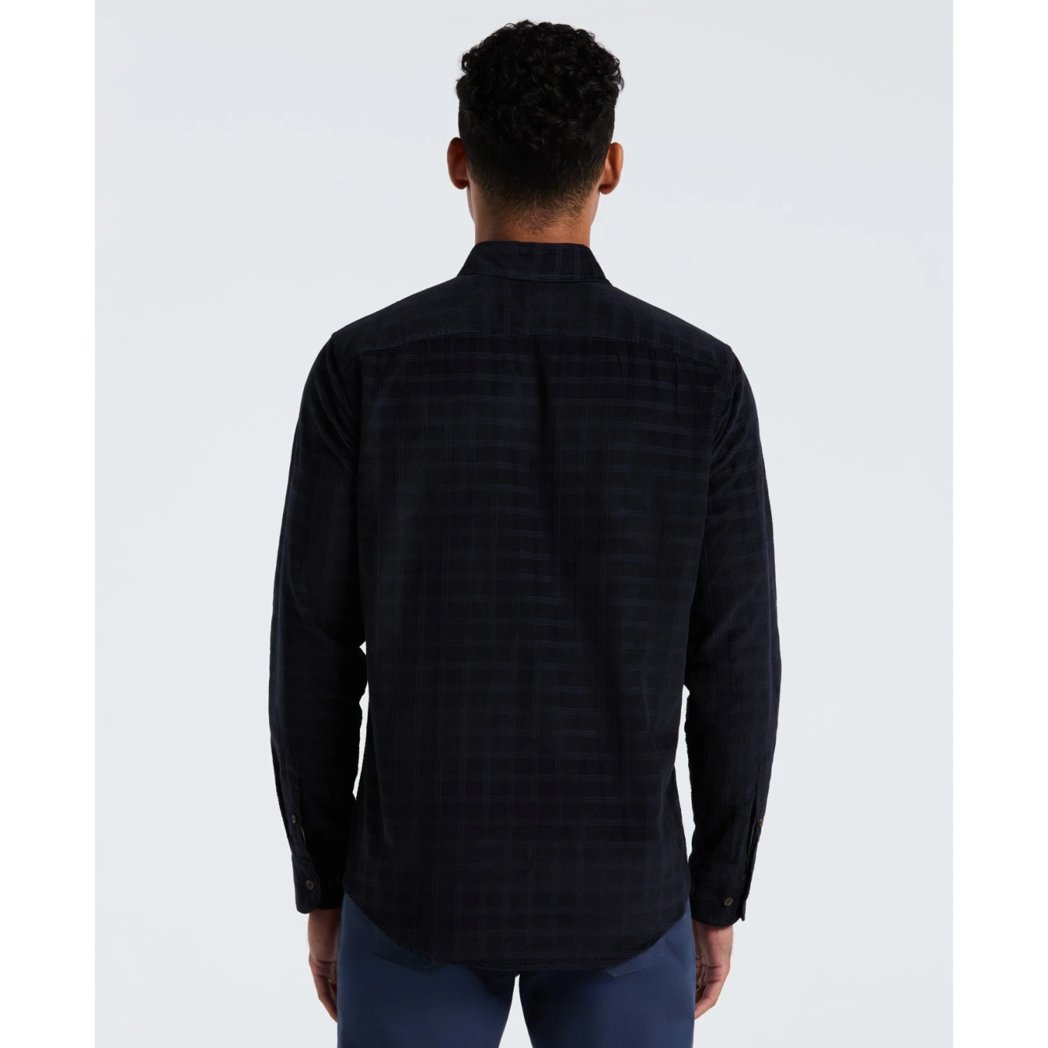 Original Penguin Corduroy Check Shirt In Dark Sapphire(Corduroy Check Shirt Blue Opwf2516gp 413) 2 Original Penguin Corduroy Check Shirt In Dark Sapphire(Corduroy Check Shirt Blue Opwf2516gp 413) - Image 2