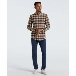 Original Penguin Plaid Flannel Shirt In Tigers Eye(Plaid Flannel Shirt Brown Opwf2517gp 218) 8 Original Penguin Plaid Flannel Shirt In Tigers Eye(Plaid Flannel Shirt Brown Opwf2517gp 218) -Original Penguin Outlet OPWF2517 218 alt3