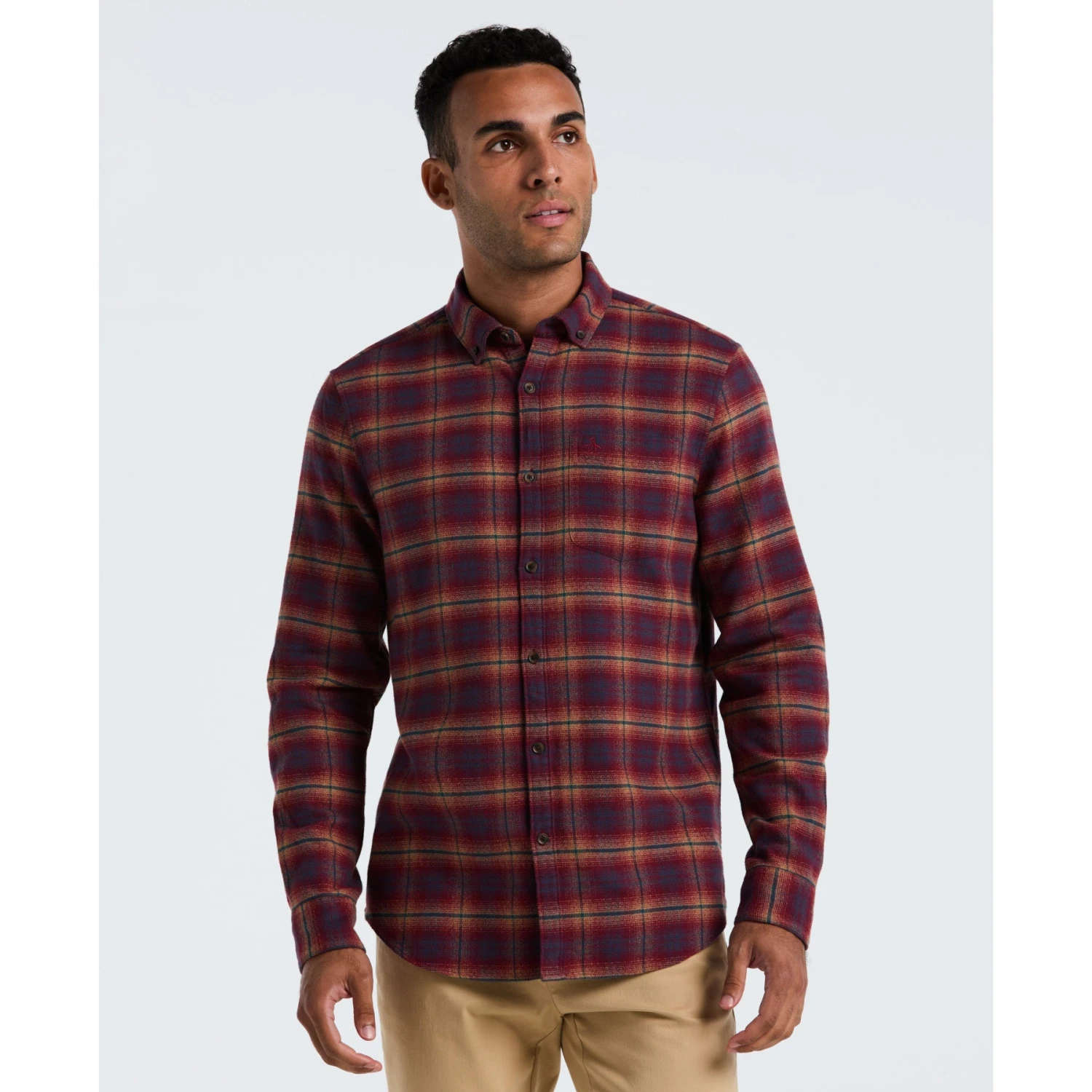 Original Penguin Plaid Flannel Shirt In Cabernet(Plaid Flannel Shirt Red Opwf2517gp 605) 1 Original Penguin Plaid Flannel Shirt In Cabernet(Plaid Flannel Shirt Red Opwf2517gp 605)