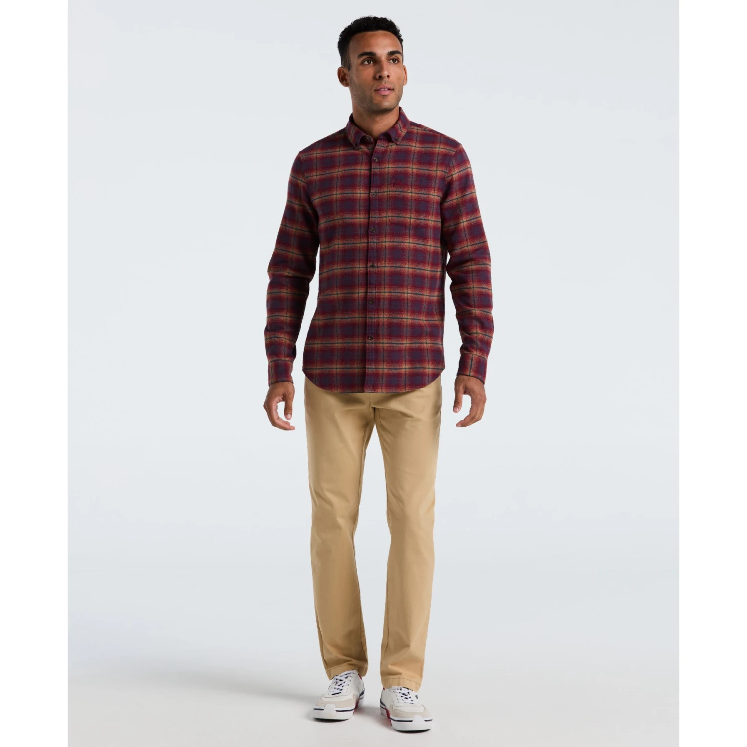Original Penguin Plaid Flannel Shirt In Cabernet(Plaid Flannel Shirt Red Opwf2517gp 605) 4 Original Penguin Plaid Flannel Shirt In Cabernet(Plaid Flannel Shirt Red Opwf2517gp 605) - Image 4