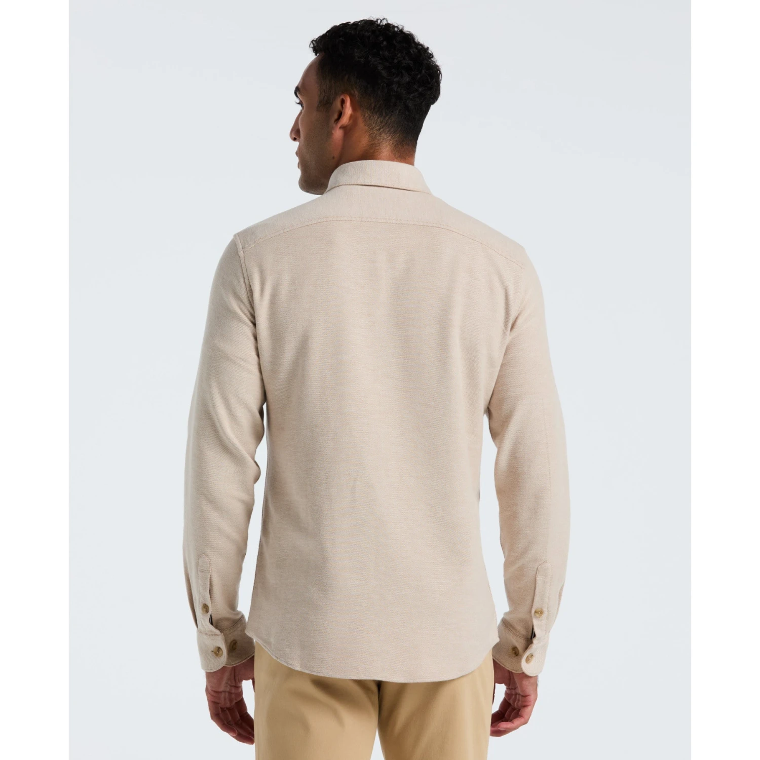 Original Penguin Double Weave Overshirt In Birch(Double Weave Overshirt Beige Opwf3118gp 252) 2 Original Penguin Double Weave Overshirt In Birch(Double Weave Overshirt Beige Opwf3118gp 252) - Image 2