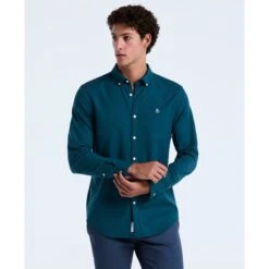 Original Penguin Oxford Shirt In Reflecting Pond(Oxford Shirt Blue Opwsb035gp 470)
