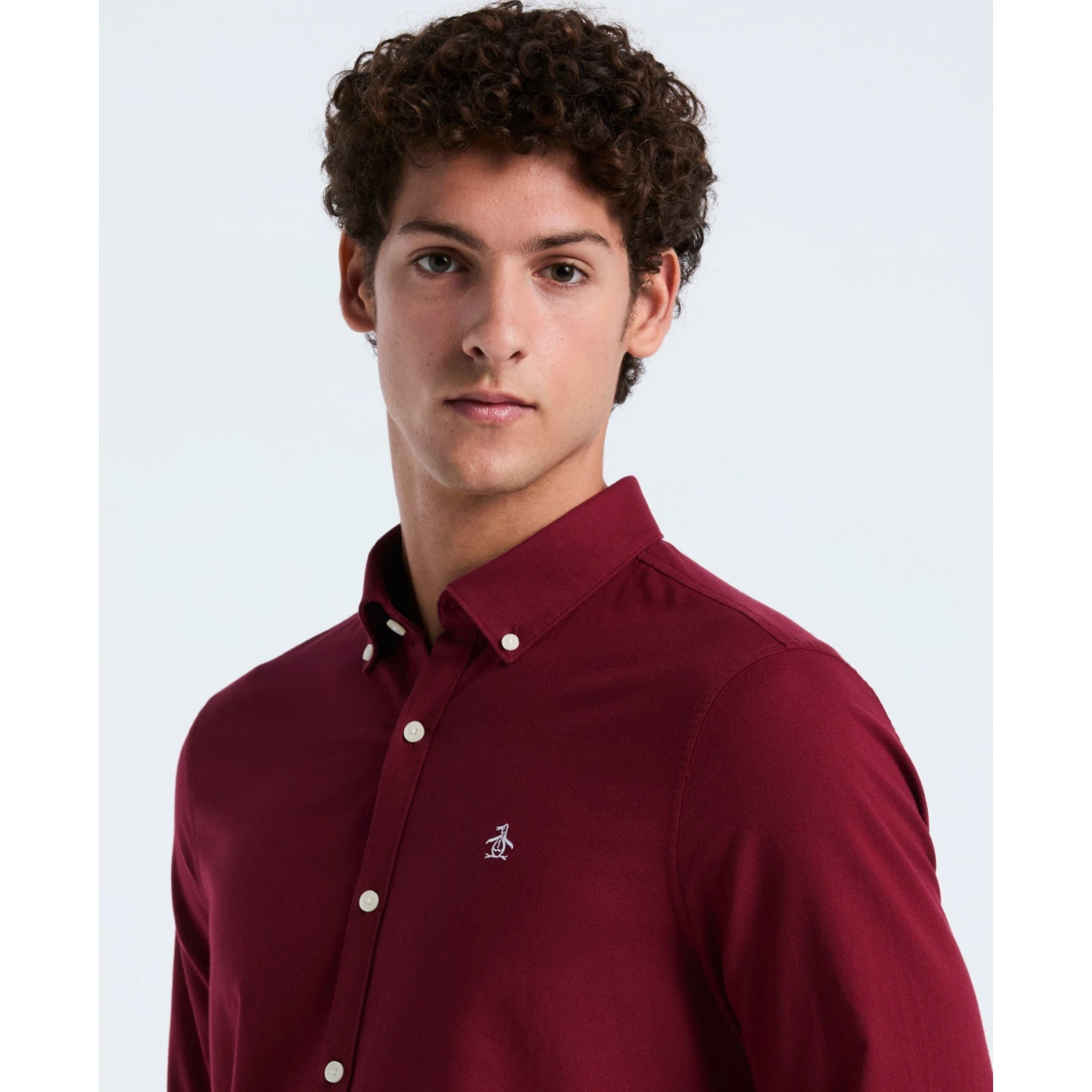Original Penguin Oxford Shirt In Cabernet(Oxford Shirt Red Opwsb035gp 605) 3 Original Penguin Oxford Shirt In Cabernet(Oxford Shirt Red Opwsb035gp 605) - Image 3