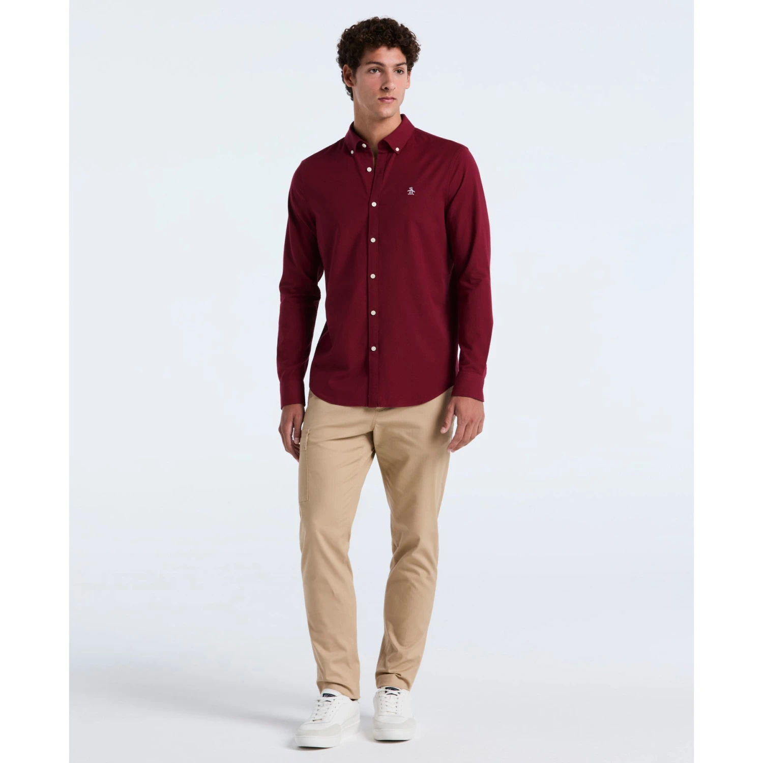 Original Penguin Oxford Shirt In Cabernet(Oxford Shirt Red Opwsb035gp 605) 4 Original Penguin Oxford Shirt In Cabernet(Oxford Shirt Red Opwsb035gp 605) - Image 4